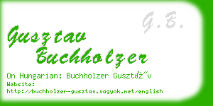 gusztav buchholzer business card